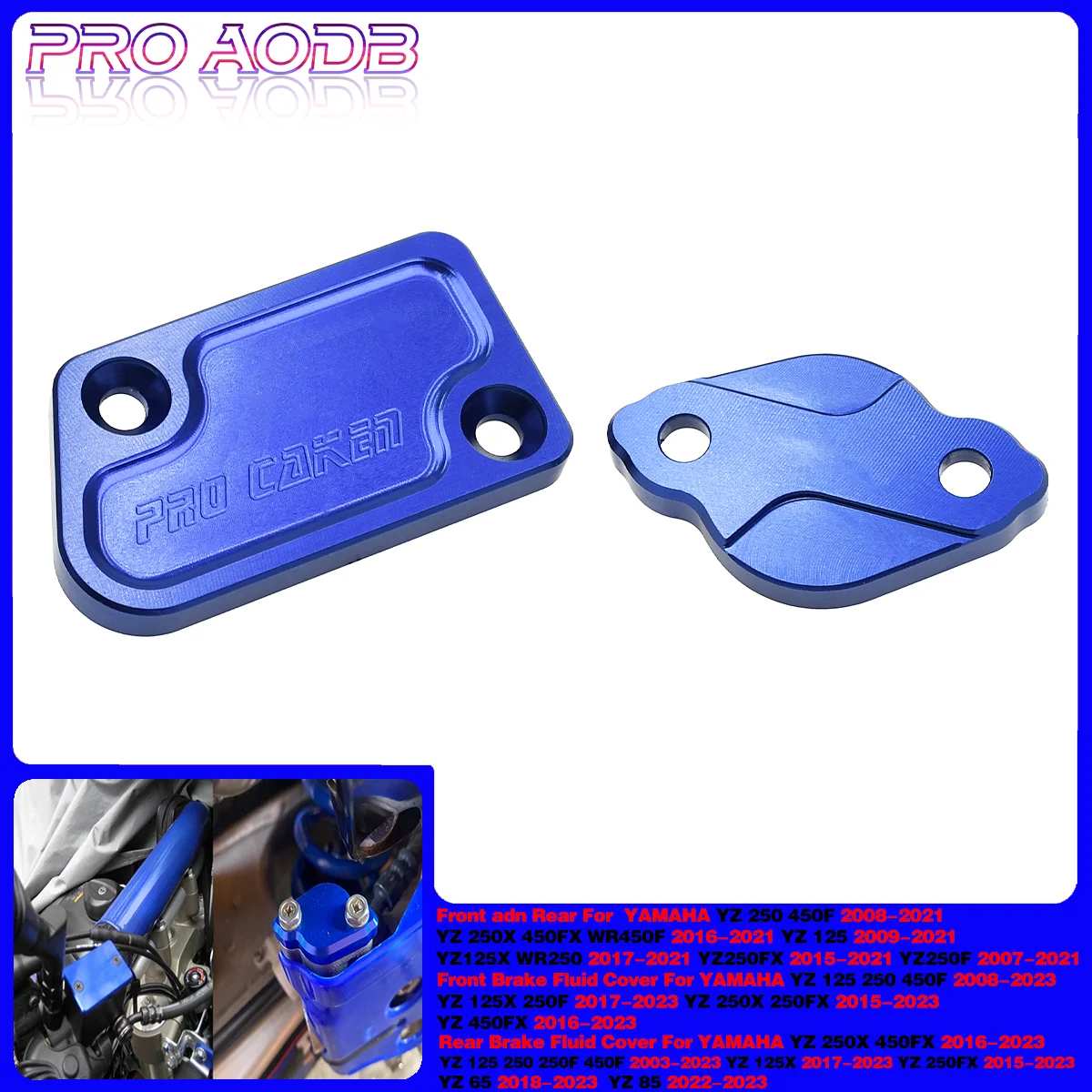 

Front Rear Brake Fluid Reservoir Cap Cover For Yamaha YZ250F YZ450F YZ250 125 125X 250X 250FX 450FX WR 250F 450F YZF WRF 250 450