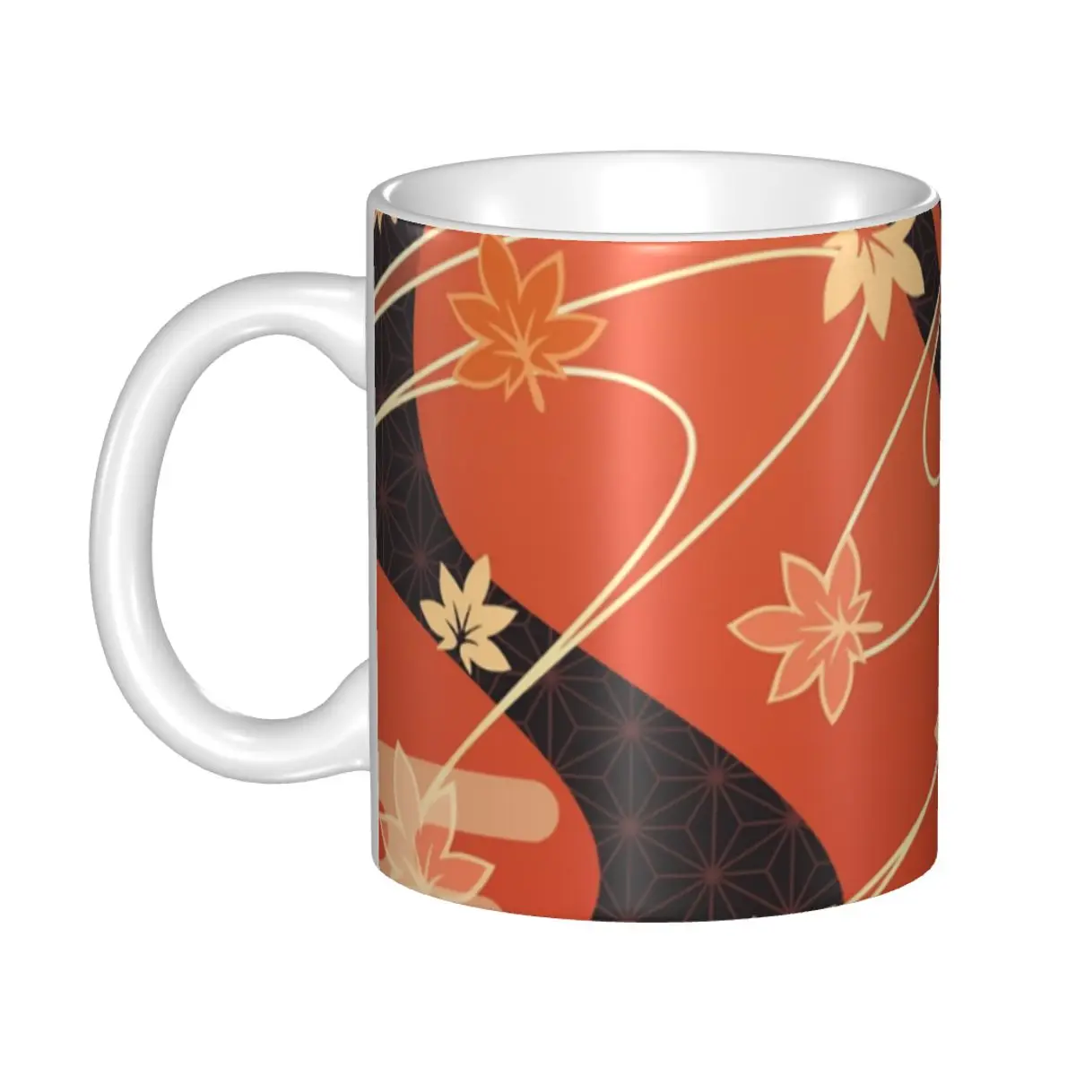 

DIY Genshin Impact Ceramic Mugs Custom Kaedehara Kazuha Pattern Coffee Cup Creative Gift Outdoor Work Camping Cups