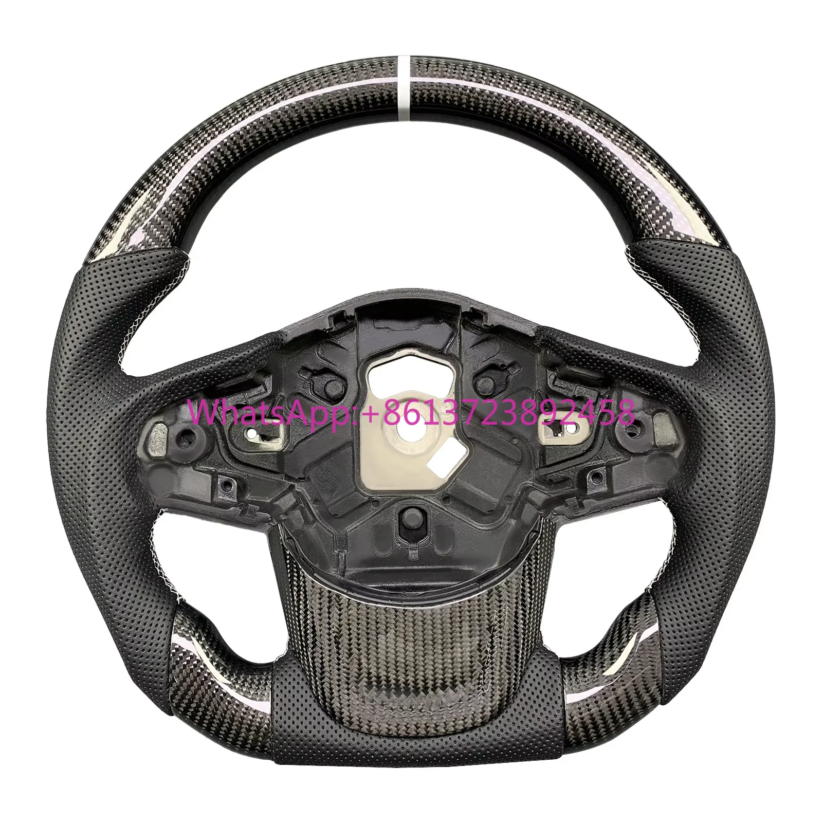 

Customized Yellow Leather Carbon Fiber Steering Wheel for Toyota Supra GR A80 A90 A91 2020 2021 2022 2023 2024 Sports Style LED