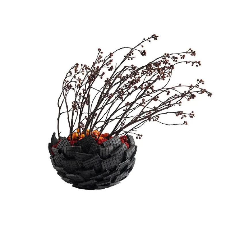 

New Chinese bonsai medieval dead branch berry potted plant hotel tea room study handicraft decorative ornament