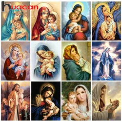 Huacan Diamond Painting Virgin Mary Diamond Embroidery Religion Craft Kit Picture Of Rhinestones Mosaic Christian Home Decor