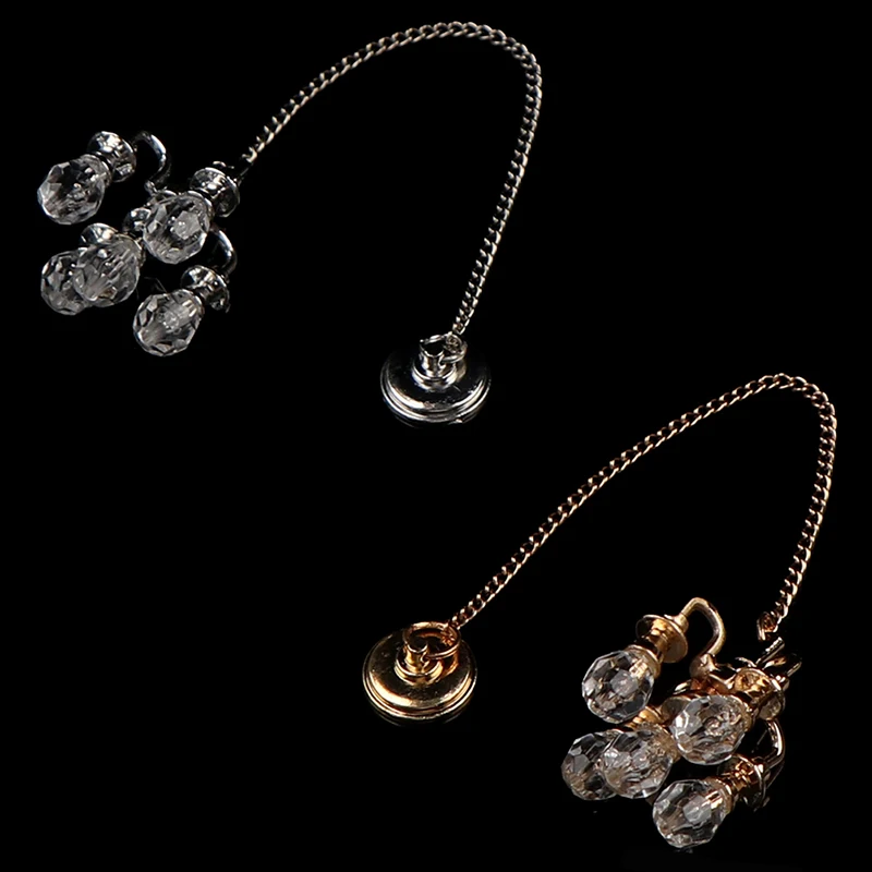 1:12 دمية مصغرة مصباح الثريا ضوء السقف الصغير لديكور بيت الدمية