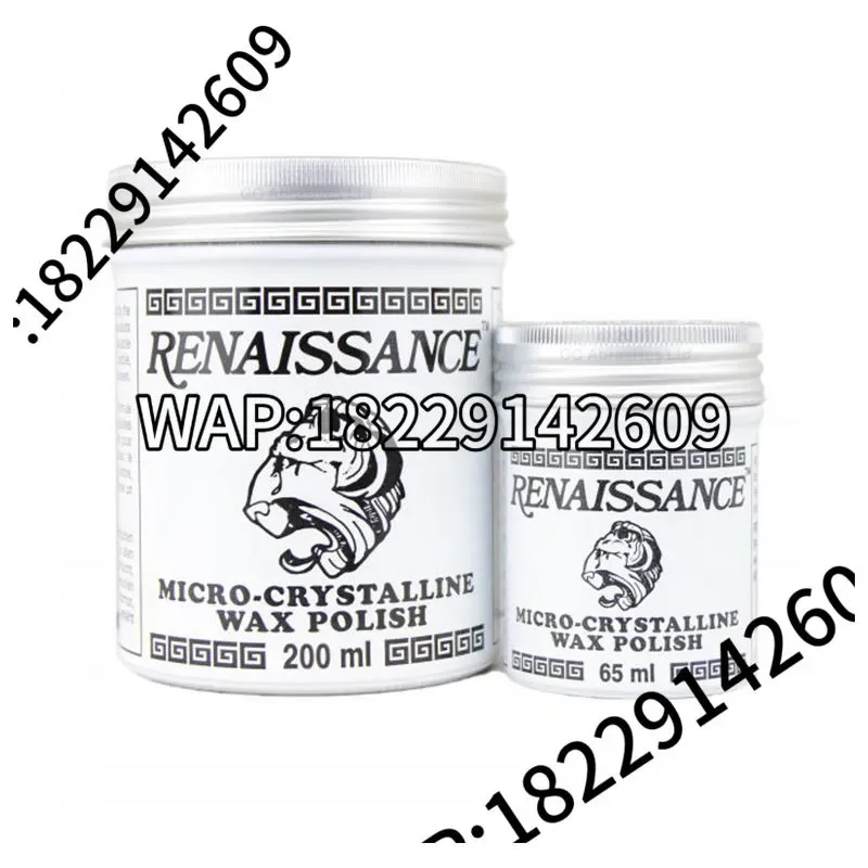 RENAISSANCE Micro-Crystalline Wax Polish for Gemstones, Metal & Wood, Antique Restoration, 65ml/200ml