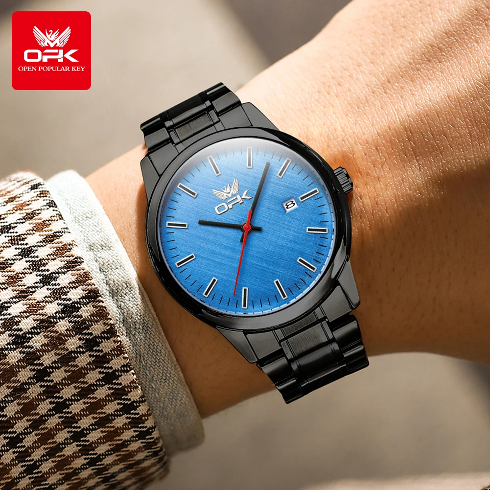 OPK 방수 쿼츠 시계 남성용, 온수 6030, 신제품