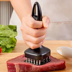 Automatic Rebound Meat Tenderizer Needle 24 Steel Needles Stainless Steel Needle Point Meat Tenderizer Hammer Square Bottom