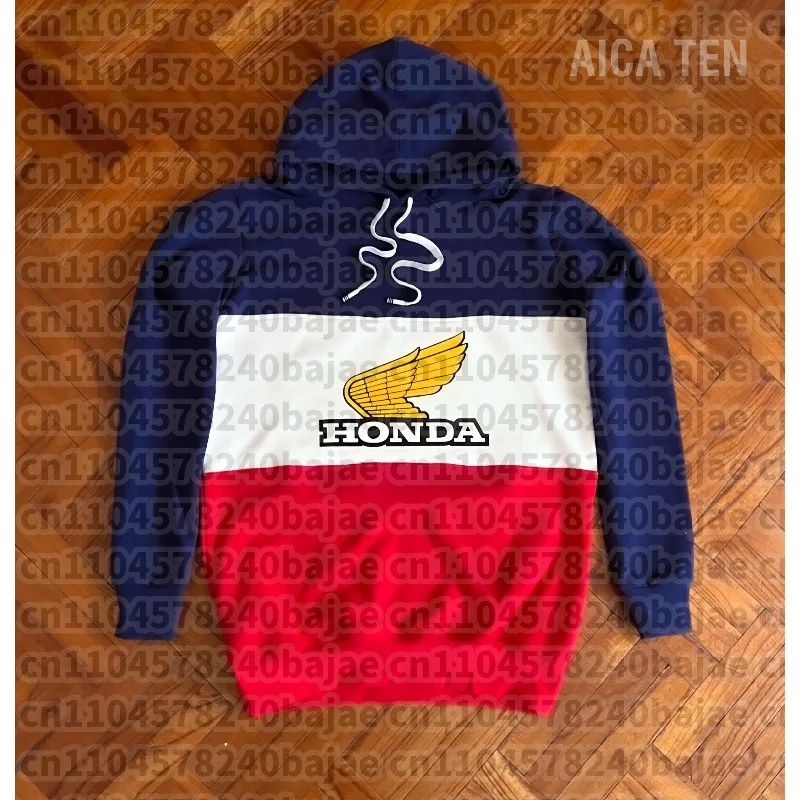 

Honda Vintage Race Uniform Motorcycle Off-Road Outdoor Cycling Long Sleeve Summer Men Jersey Oversized Breathable Sports Tshirt