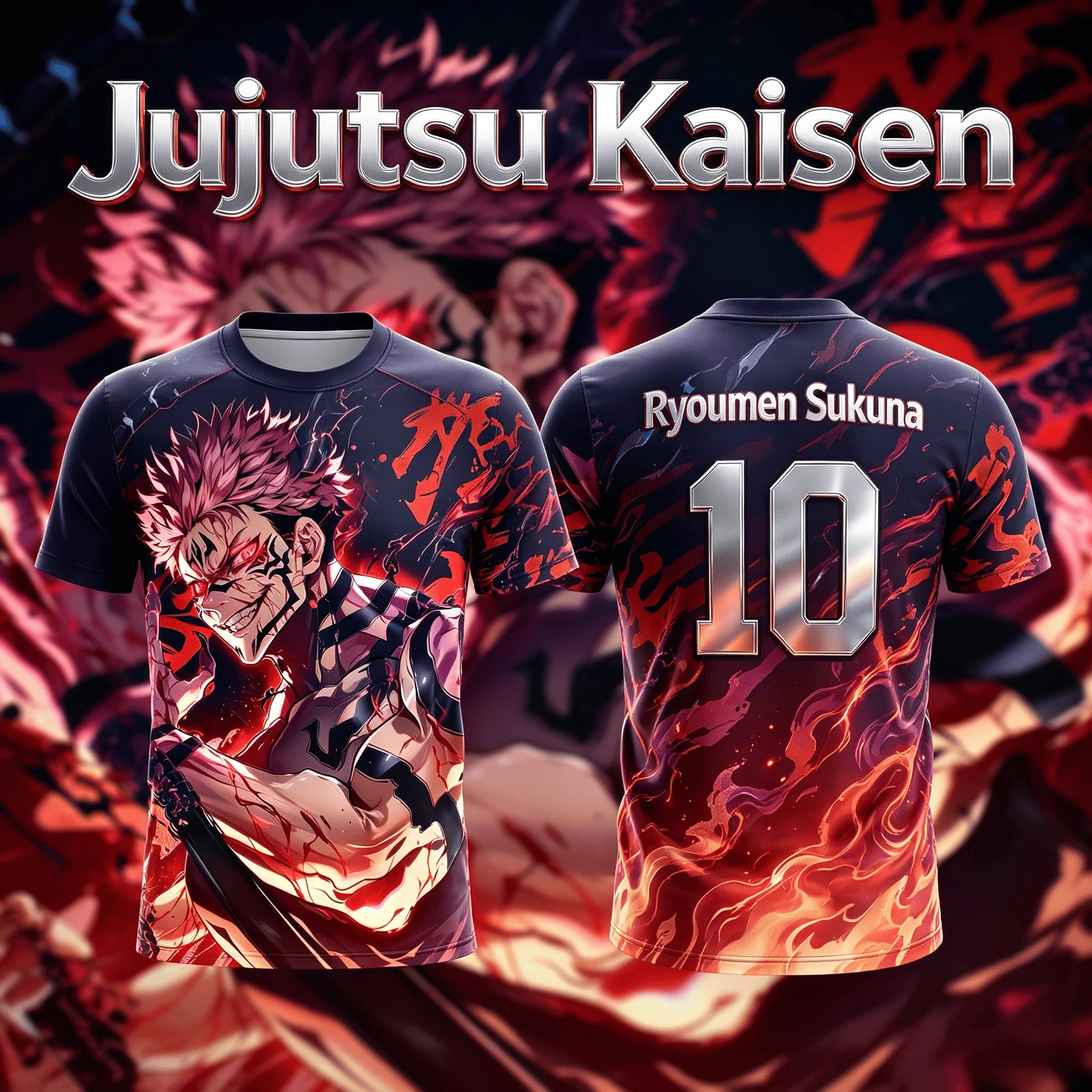 Anime Jujutsu Kaisen Ryomen Sukuna 3D Print Breathable Sports T-shirt Y2K 2026 Summer Trendy Unisex Tops for Adults Kids