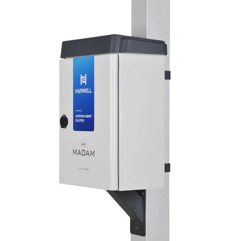 Outdoor Steel Metal Electrical Telecom Cabinet Control Box IP55 Pole Mount CCTV Enclosure for HARWELL