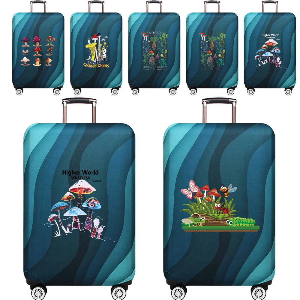 Fashion Travel Suitcase Elastic Protective Cover Luggage Protective Cover Mushroom Series Suitable for 18-32 Inch Suitcases