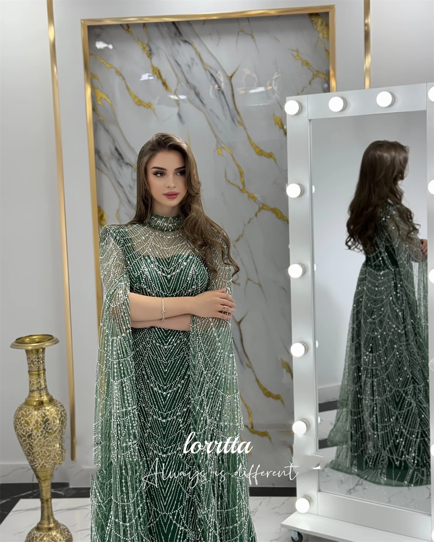 Loretta op maat gemaakte jurken Galajurk Damesavondjurk 2025, Luxe glitterdecoratie Kraalstof Elegante jassennaden Aire •