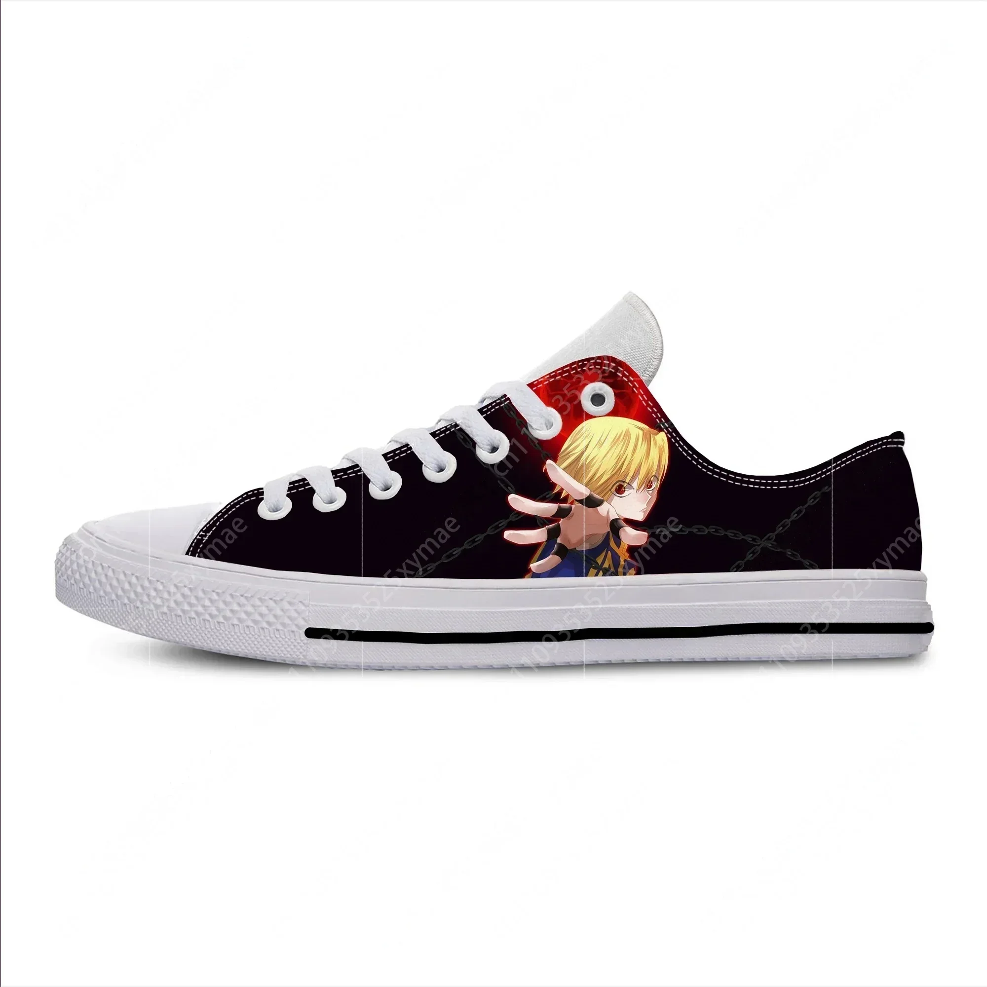 

Japanese Anime Manga Hunter X Hunter Kurapika Cool Casual Cloth Shoes Low Top 3D Print Lightweight Breathable Men Women Sneakers