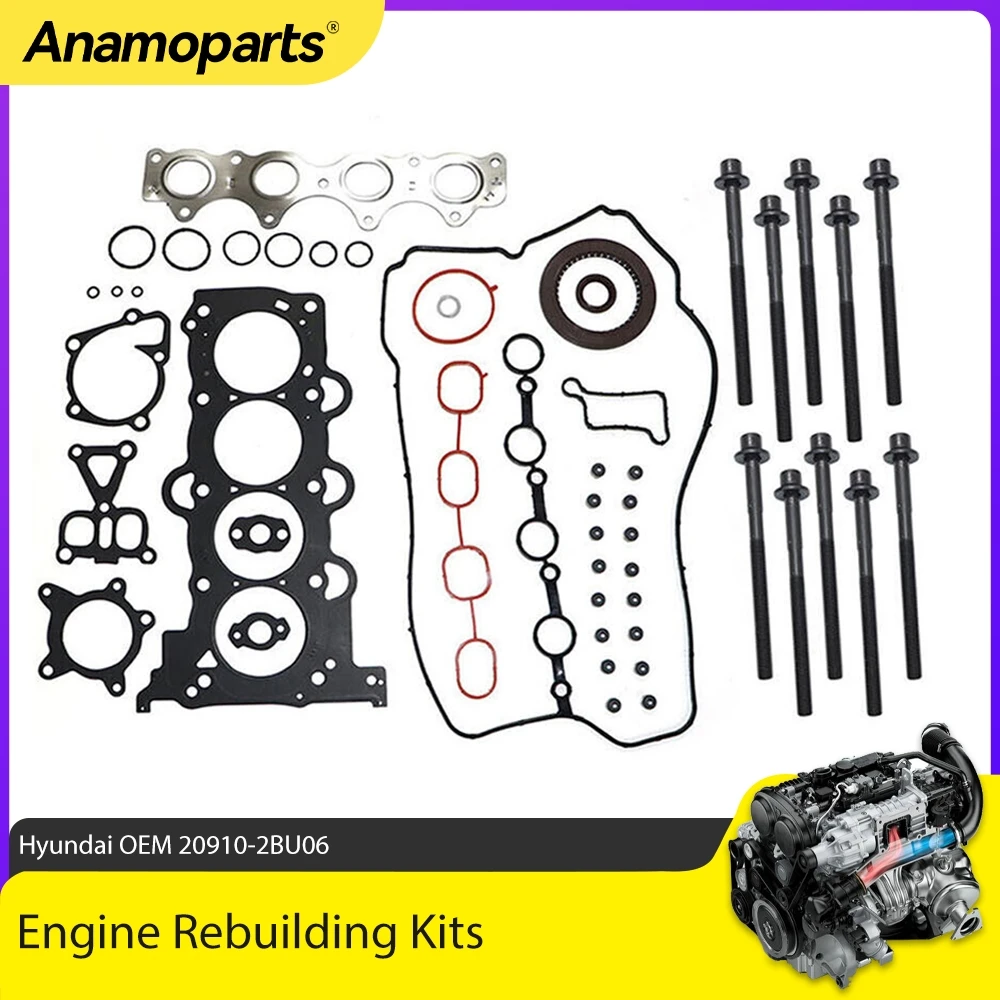 

Engine Rebuilding full Cylinder Head Gasket Bolt Set Kit fit 1.6 L G4FJ L4 DOHC 16v i30 For 12-16 HYUNDAI KIA TL Accent Rio 1.6L