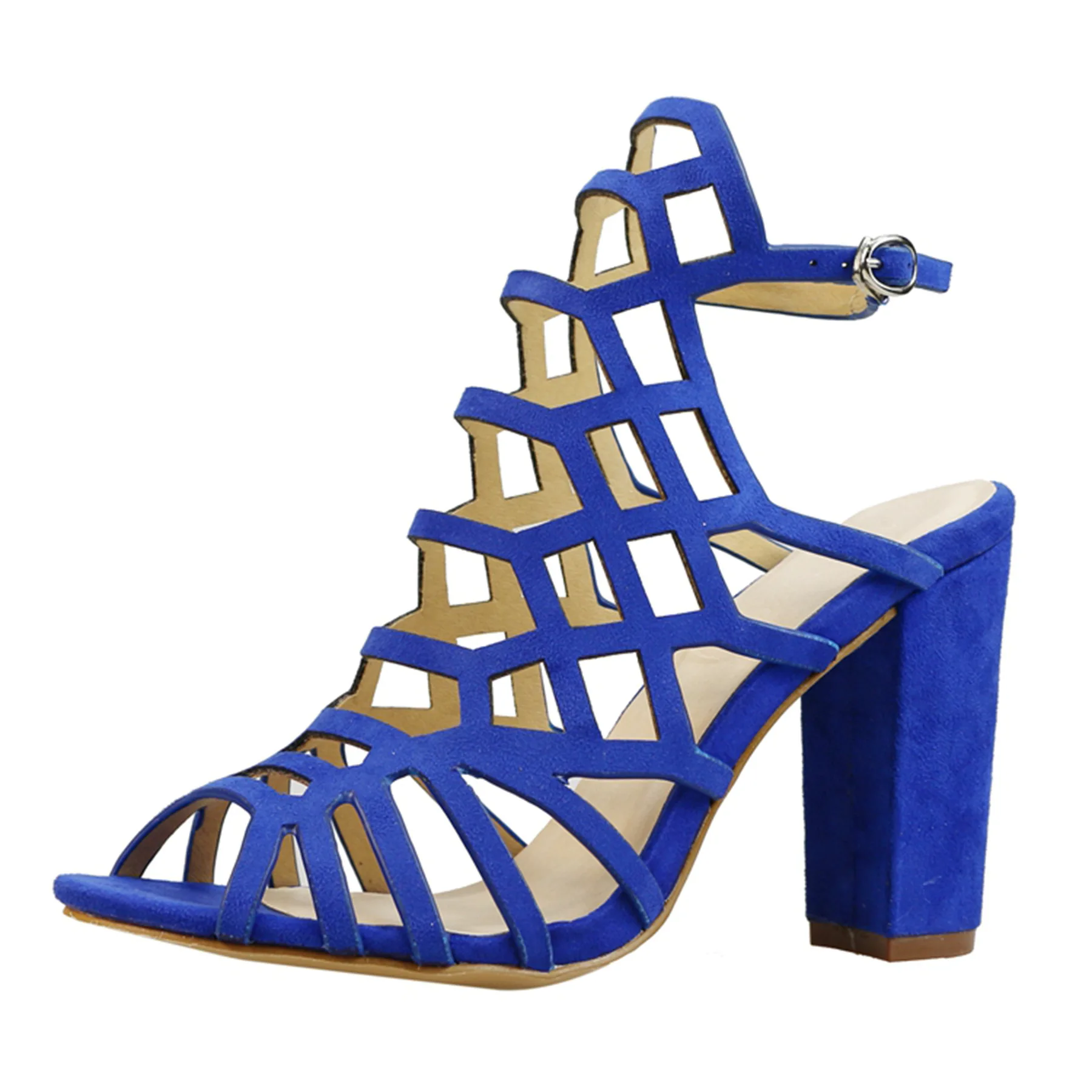 TIMETANG 10CM Thick High Heels Sandals For Women Classic Hollow Out Sexy Peep Toe Party &Wedding Summer Shoes 6 Colors