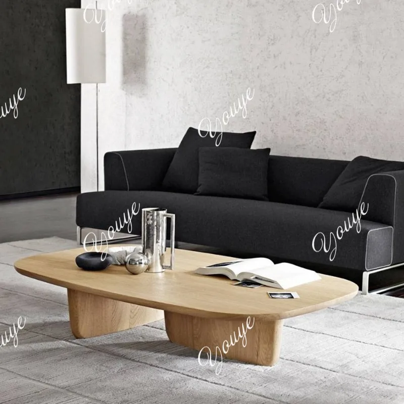 

Oak paint coffee table creative personality rectangular living room modern simple coffee tea table