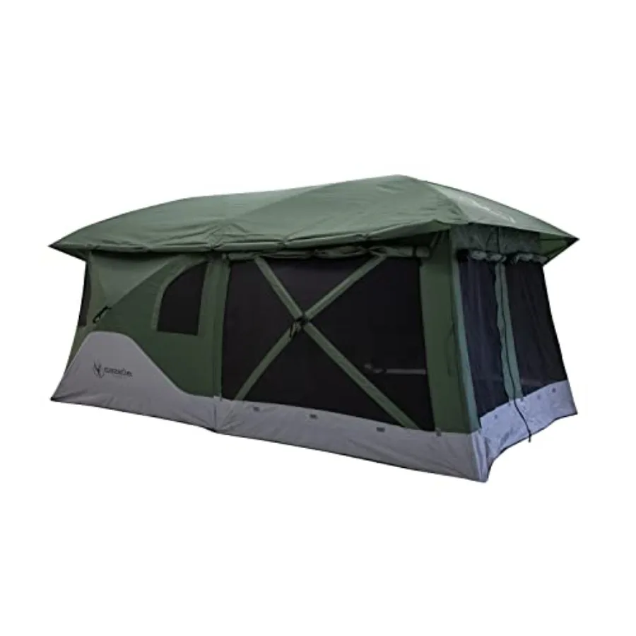 

Gazelle T3 Tandem GT350GR Pop-Up Portable Camping Hub Tent Easy Instant Set up in 90 Seconds Alpine Green 6-Person Family Overl
