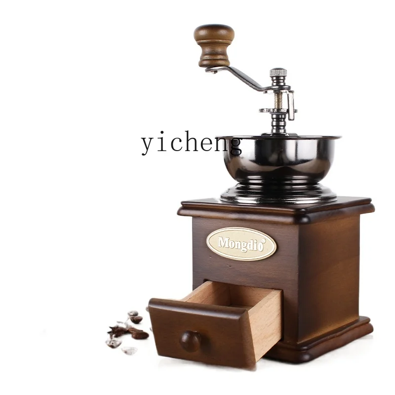 ZC Retro Hand Grinder Coffee Machine Manual Coffee Bean Grinder Household Manual Grinding Machine