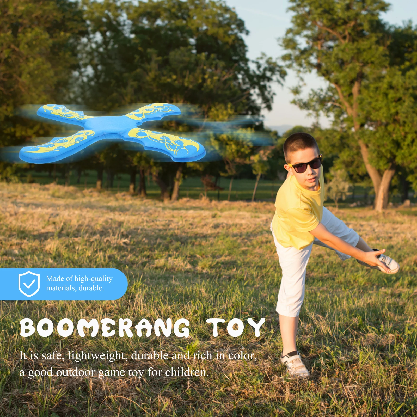

Boomerang Game Outdoor Plaything Gift Colourful Boomerangs Toys Blue Parent-child