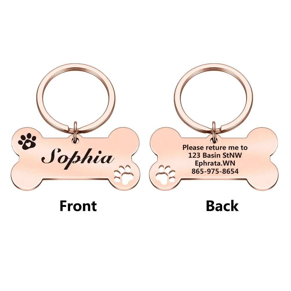 1 pc Diycute Dog Tag Laser Engraving  Tags Engraved Personalized Pet ID Tag For dog Pets