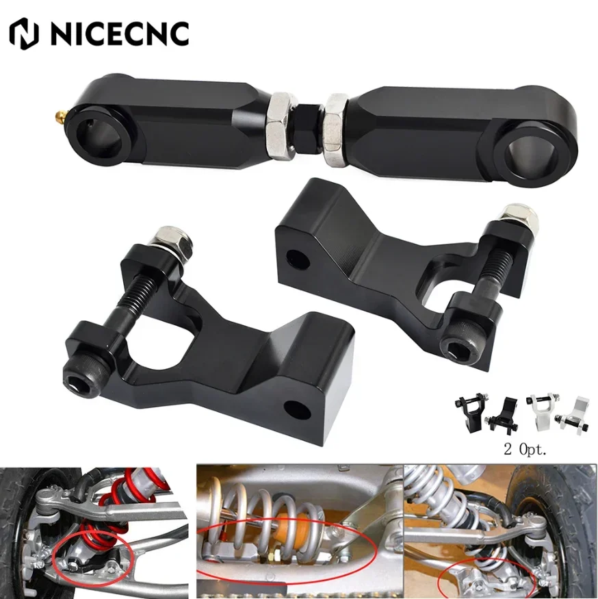 NICECNC Front Rear Lowering Kit For Yamaha Raptor 700 Raptor 700R Raptor 660 Raptor 660R 2001-2017 ATV Accessories Adjustable