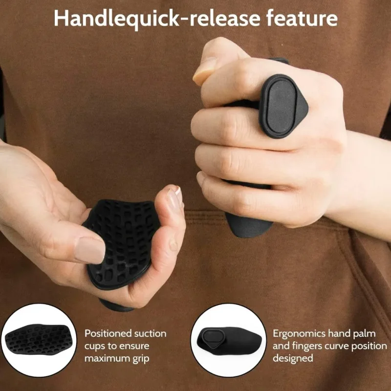 

1 Pair Anti-Slip Workout Grips Ergonomic Rubber Hand Protector Gloves For Weight Lifting Pull-Ups Gym Training And Exercise
