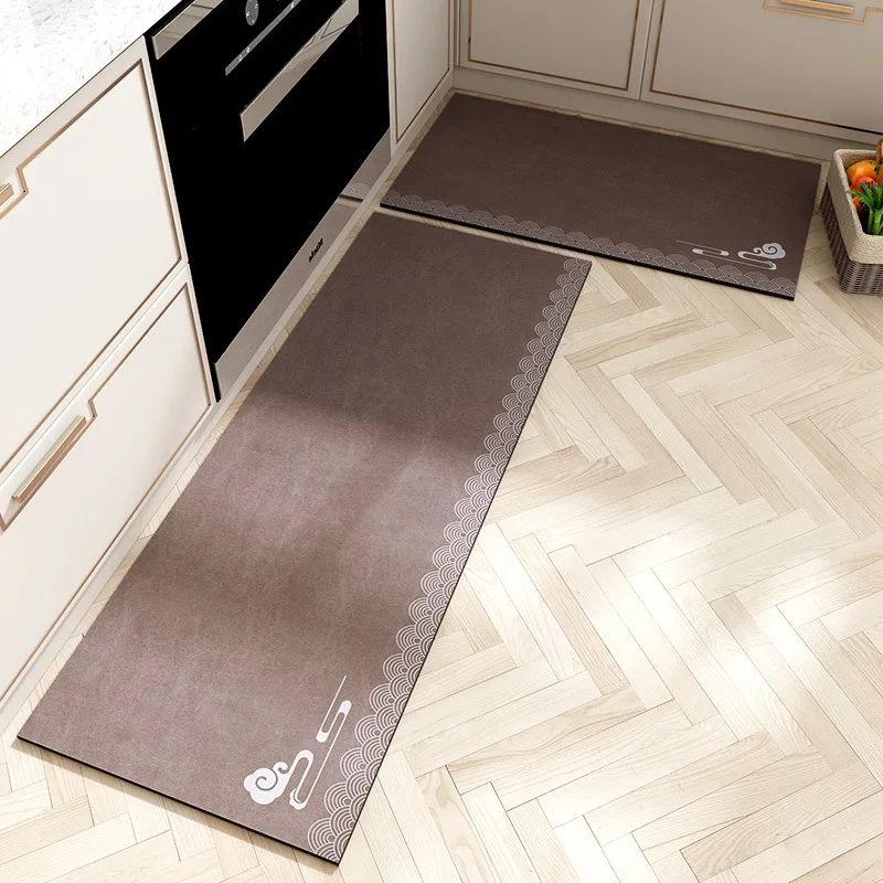 Chinese-Style Printed Kitchen Absorbent Floor Mat Dirt-Resistant Long Strip Floor Carpet Soft Wear-Resistant Bathroom Foot Rug