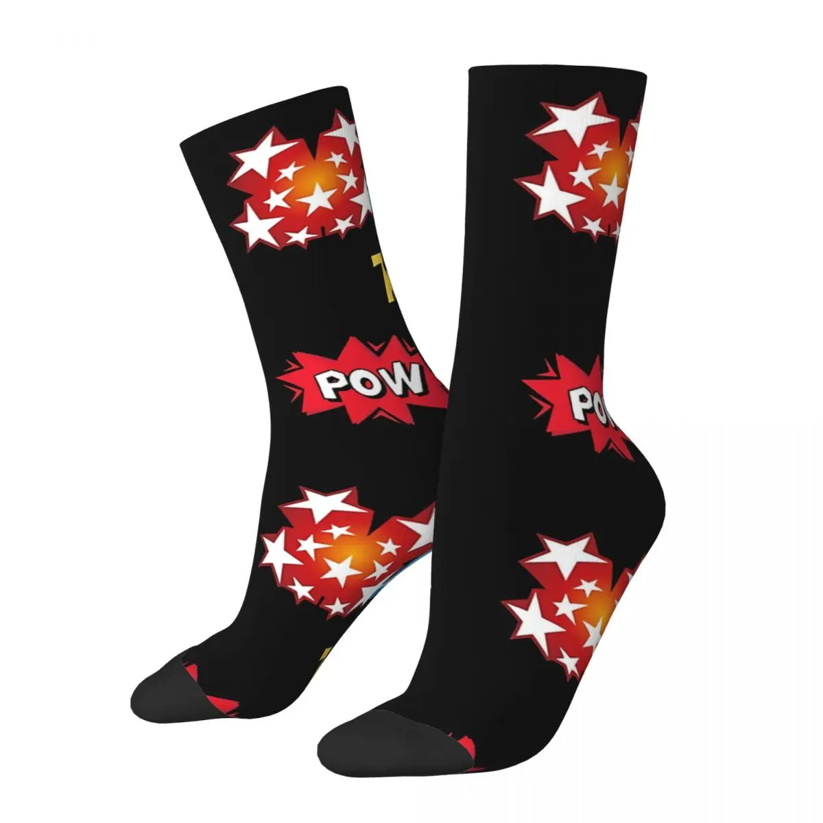 Book Bang Pow Zoom Bam Bubbles Comic Book Lover Unisex Winter Socks Warm Happy Socks Street Style Crazy Sock