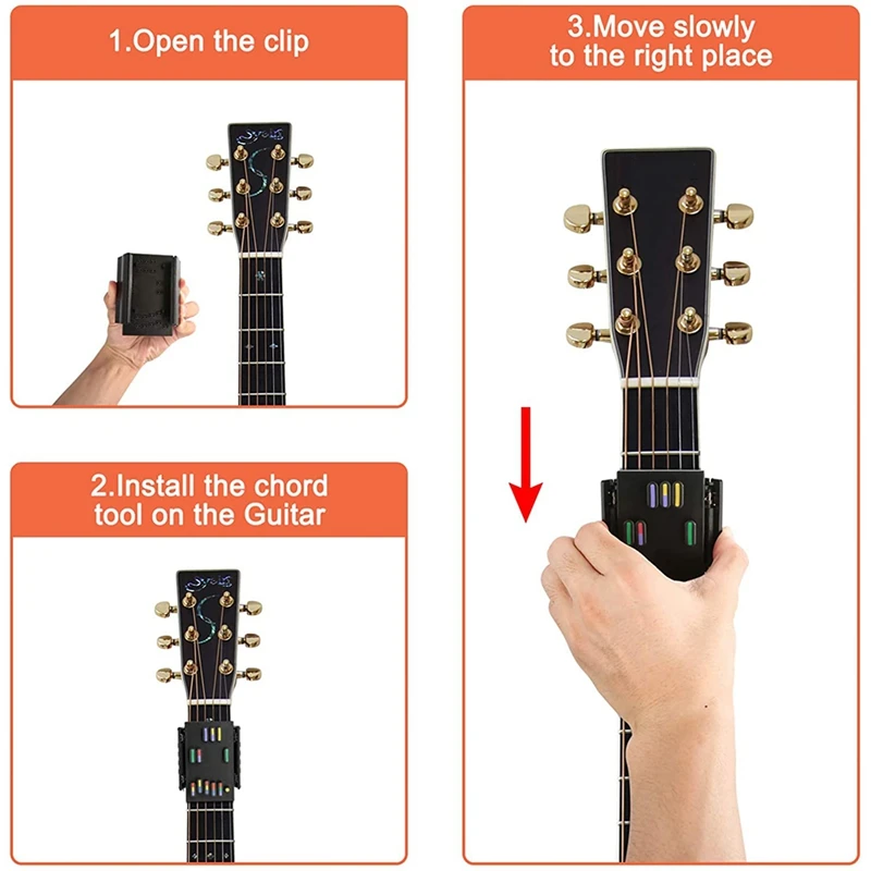 Guitar Chord Tool, Beginner One-Key Chord Guitar Learning Tools, Guitar Practice Assisted Tool Guitar Accessories