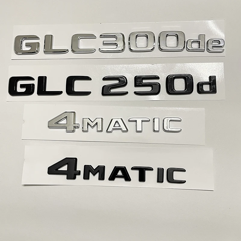 3D ABS Car Tail Rear Trunk Badge Emblem Letter Stickers For Mercedes Benz GLC Class X253 GLC300de GLC300e GLC350e GLC400e GLC260