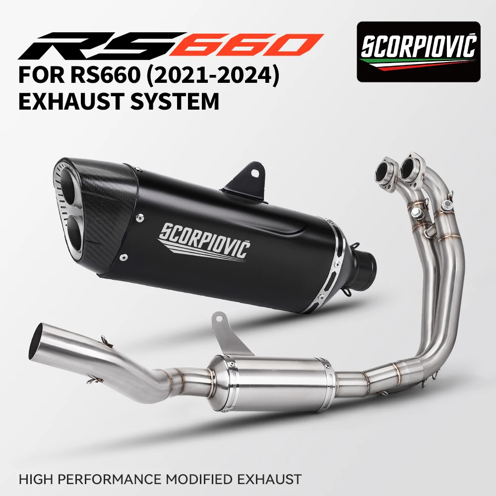 

For RS660 RS-660 K175 motorcycle stainless steel high-performance racing front exhaust complete system package adaptation 2024