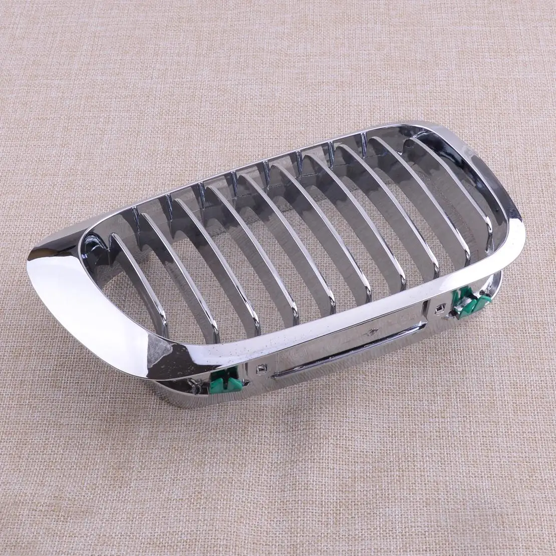 1 Pair Chrome Style Front Hood Kidney Grilles Covers Fit For BMW 3 E46 325Ci 330Ci Coupe Pre-LCI 1999-2002 2-Door view 3