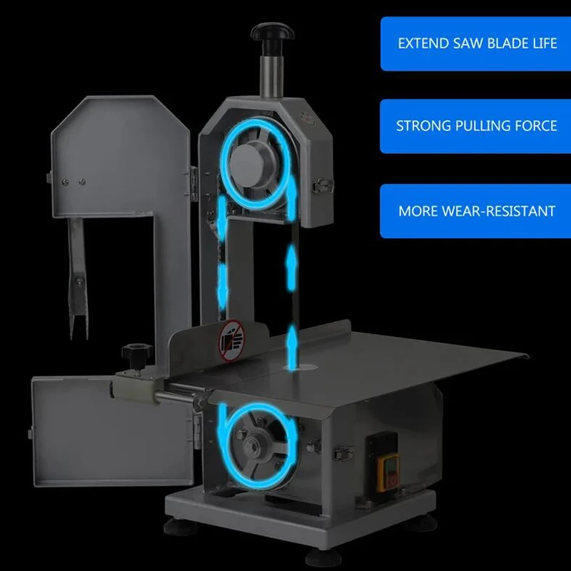 850W elektryczna piła do cięcia kości komercyjna maszyna do krojenia mięsa biurkowa 220V do mrożonego mięsa maszyna do maszyna do cięcia kości