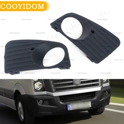 Cubierta de luz antiniebla del parachoques delantero del coche, rejilla de lámpara antiniebla de malla embellecedora para VW Crafter 2006-2017 2E0807675 2E0807674, accesorios
