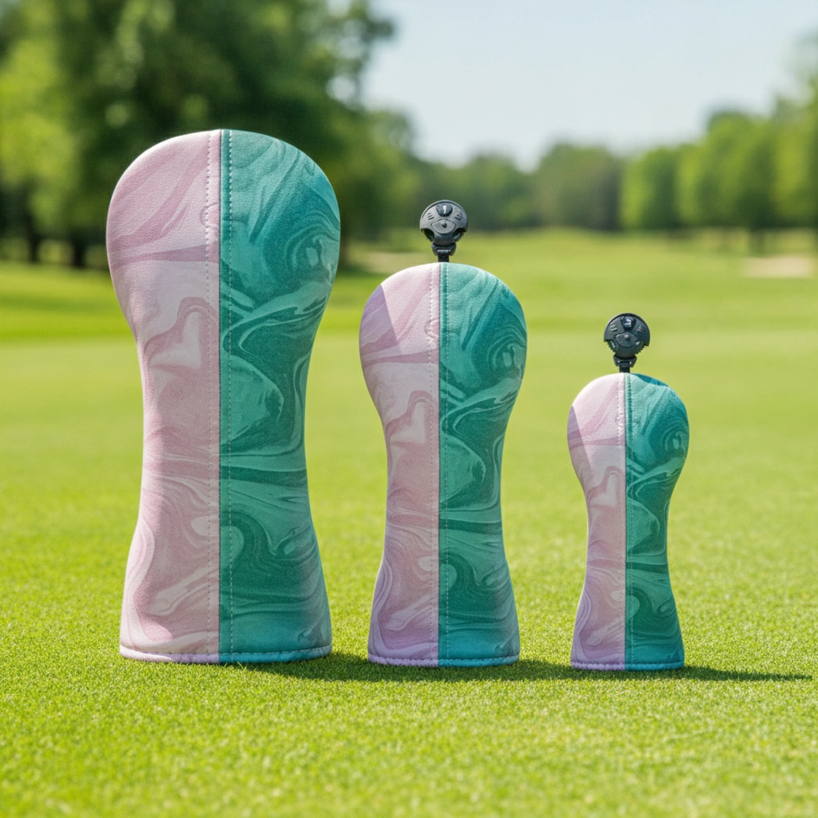 3 Pieces Utility Head Cover Easy to Clean Golf Headcovers with Luxurious Lining Wood Headcovers Soft Utility Club Covers Snug