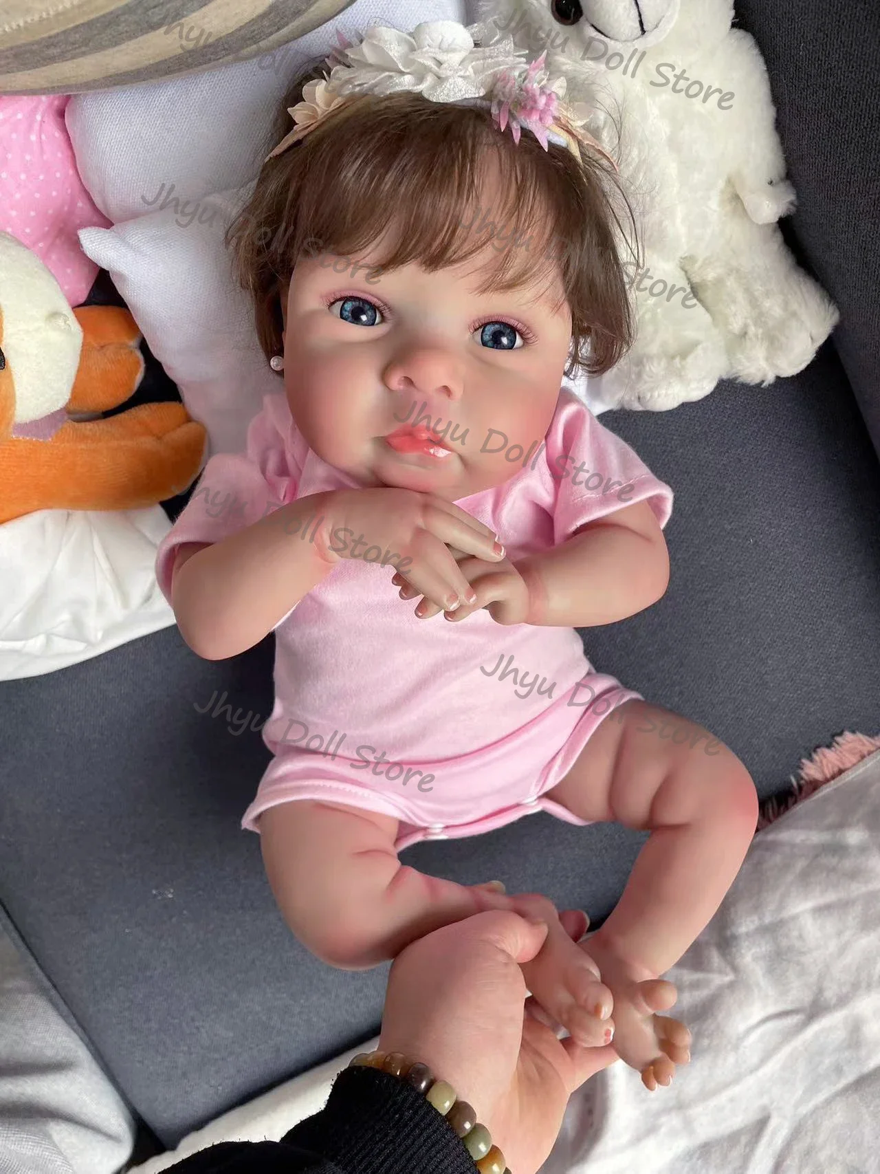 48cm Miley Newborn Baby Dolls Reborn Bebe Cute Baby Lifelike Soft Touch 3D Painted Skin Visible Veins Handmade Dolls