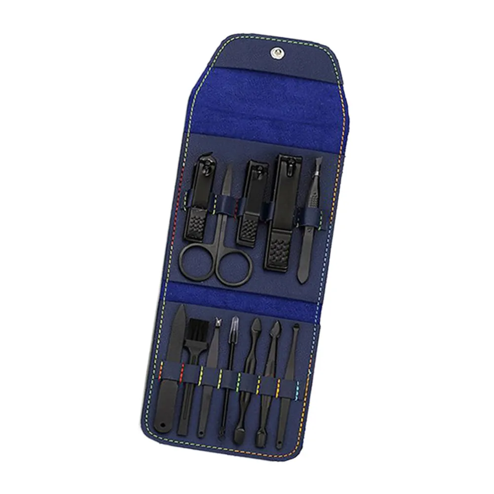 

1Set Nail Clipper Set Stainless Steel Professional Manicure Tools Portable Nail Trimmer File Kit for Clean Beautiful Nails