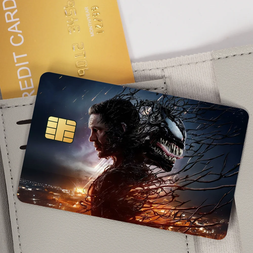 ملصق بطاقات Marvel Spider Man Venom مزخرف صغير مقاوم للماء مكون من 4 قطع مضاد للخدش #6