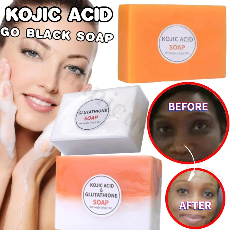 100g Kojic Acid Glutathione Soap Handmade Soap Brightens Skin Color Reduces Melanin Exfoliates Body Whitening Moisturizing Soap