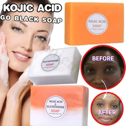 100g Kojic Acid Glutathione Soap Handmade Soap Brightens Skin Color Reduces Melanin Exfoliates Body Whitening Moisturizing Soap