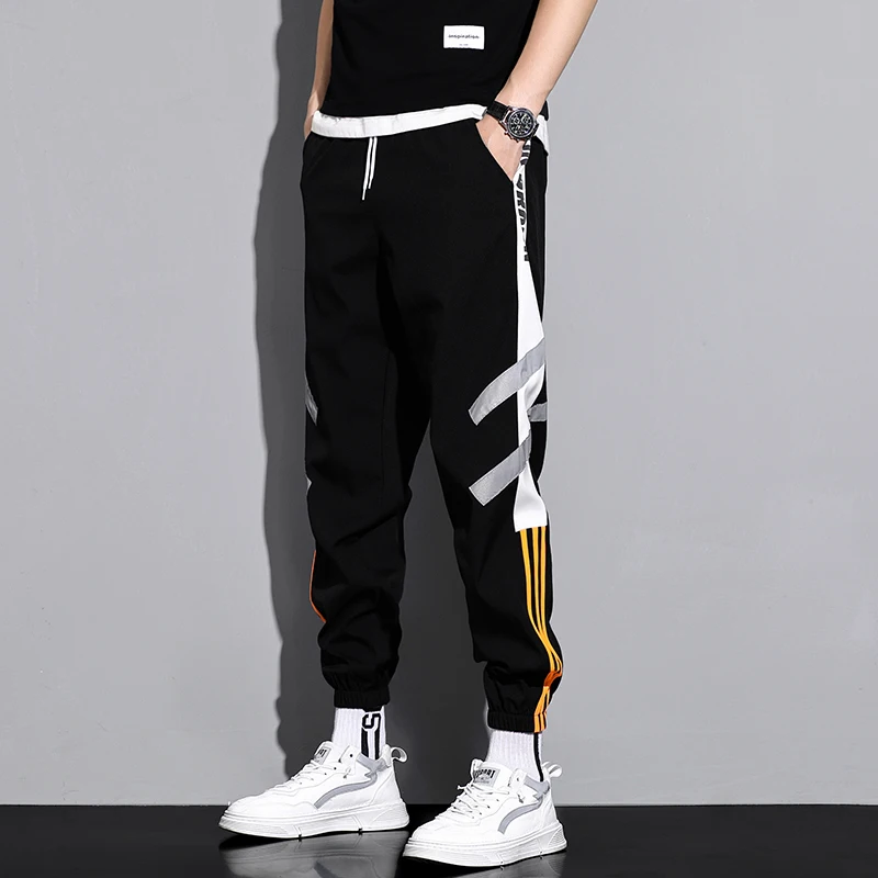 

Ice Silk Men's Casual Pants Summer Thin Loose Cuffed Sports Nine Points New Sle Workwear Casual Trousers Youth Active Sle