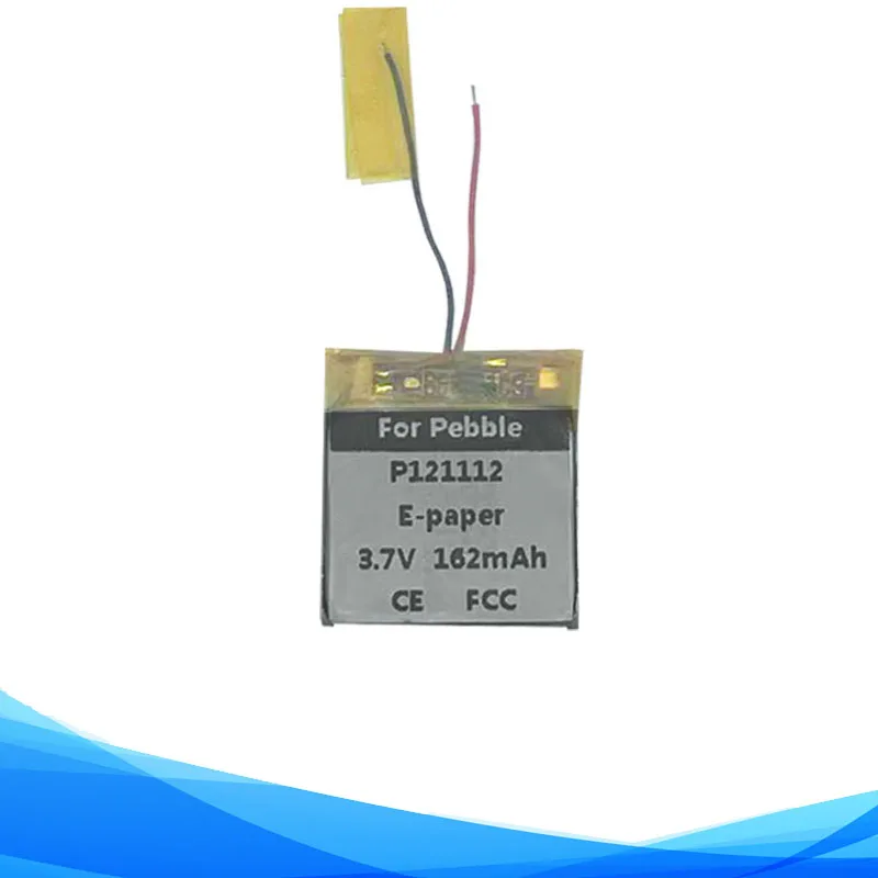 بطارية 3.7 فولت 162 مللي أمبير في الساعة P121112 402222 لساعة الألعاب الرياضية Pebble E-Paper Steel #1