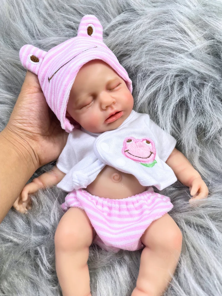 13인치 입을 여는 루루 풀 실리콘 리본 베이비 돌 소녀 또는 소년 세척 가능 스트레스 해소 인형 장난감 크리스마스 선물