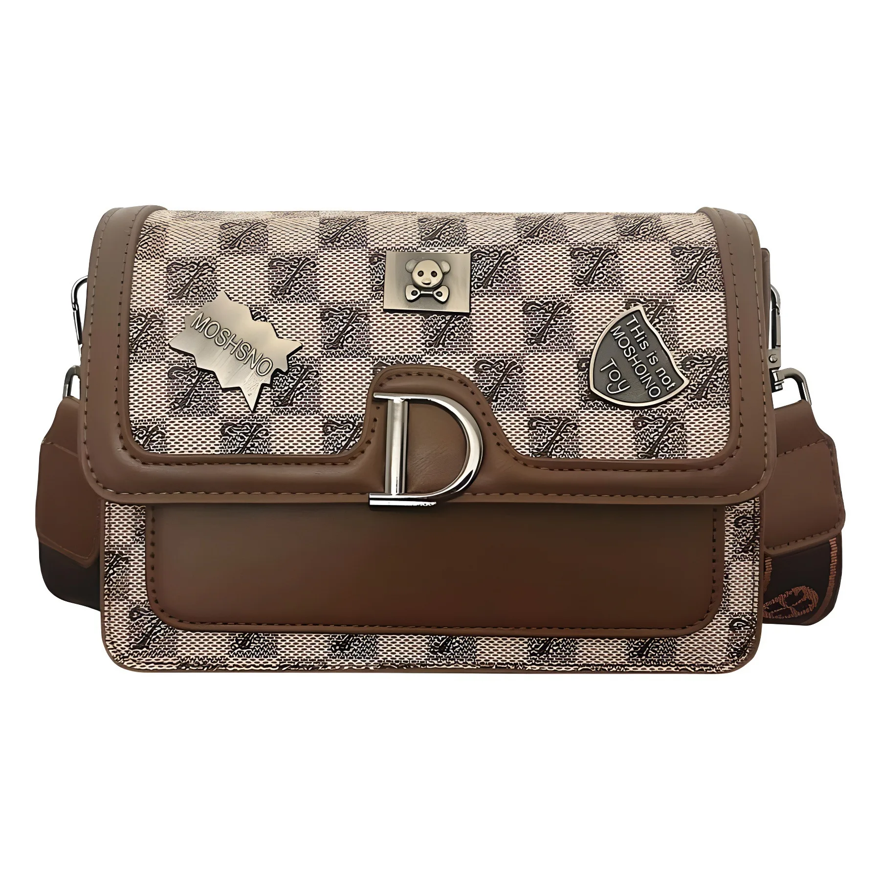 Vegan Leather Square Crossbody Bag Anti-Theft Adjustable Strap for Work Commuting, Gym & Travel 2025 Retro Contrast Stitching