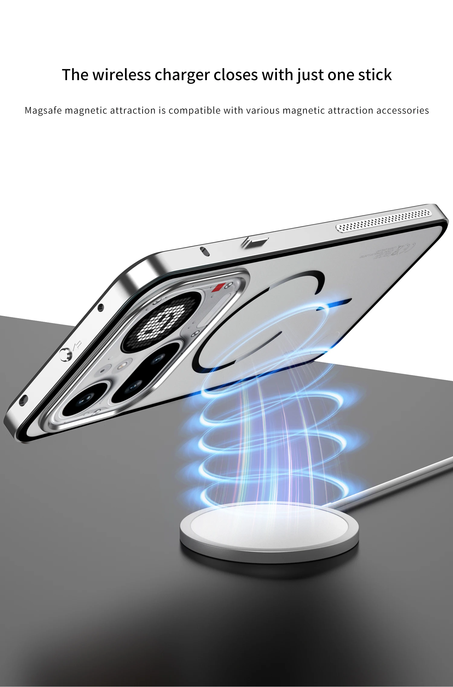 Für Nothing Phone 4a Pro 4apro: Mattierte Handyhülle mit magnetischem Metallrahmen, abnehmbar, für Magsafe, Aluminiumlegierungs-Schutzhülle. – Detail 10