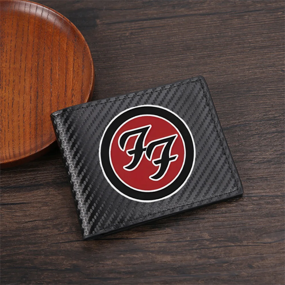 Double F letters inside circle design Men's Wallets Simple Business Modern Stylish Printing Design Gifts For Father Boyfriend Ch
