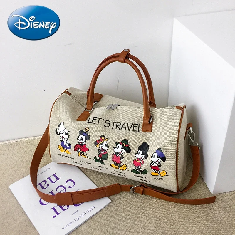 Disney New Mickey Fashion Women\'s Travel Tote Bag Men\'s and Women\'s Luggage Bag Large Capacity One-shoulder Messenger Bag