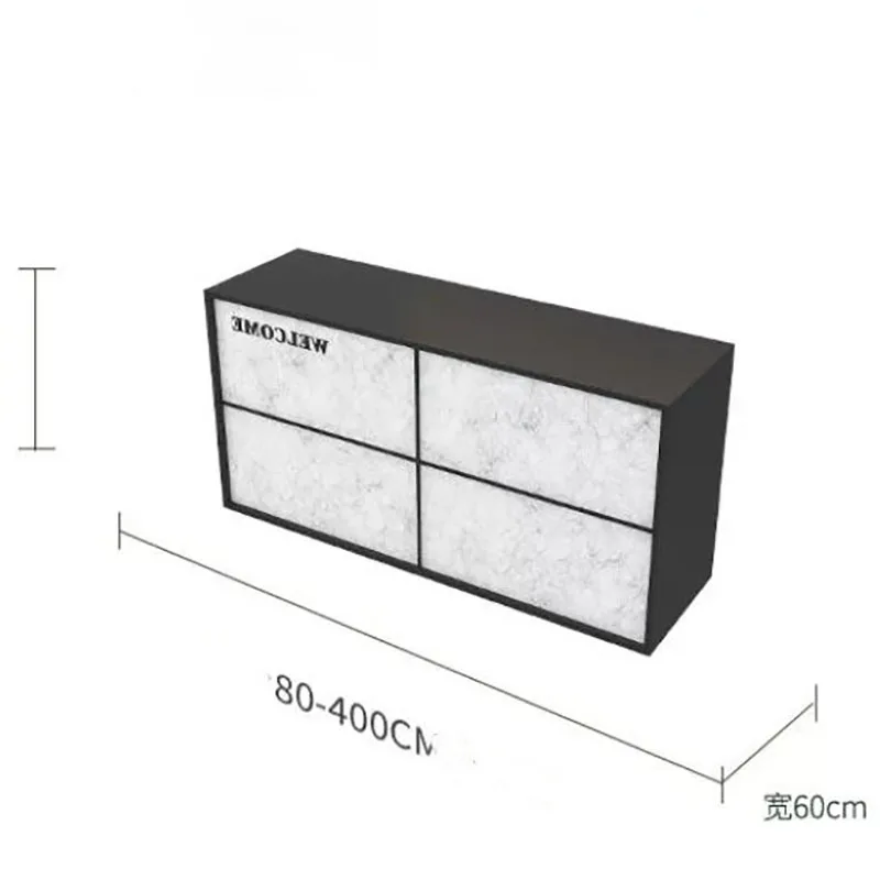 Vintage Luxury Reception Desk Nordic Modern Office Display Beauty Reception Desk Italian Salon Bancone Commercial Furniture
