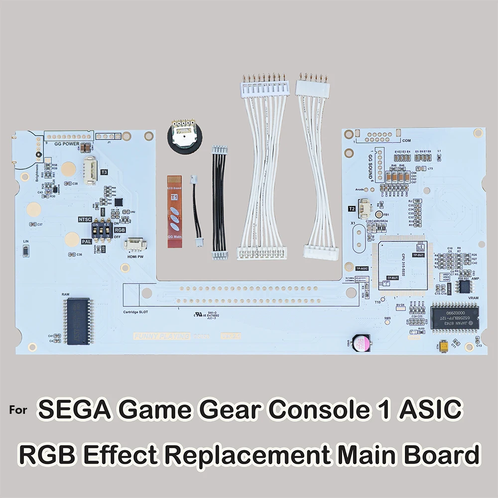 Nowy efekt podświetlenia RGB do Sega Game Gear GG, zamiennik spawanej na SMT płyty głównej z pojedynczym chipem, podświetlenie ekranu. — zdjęcie produktu 5