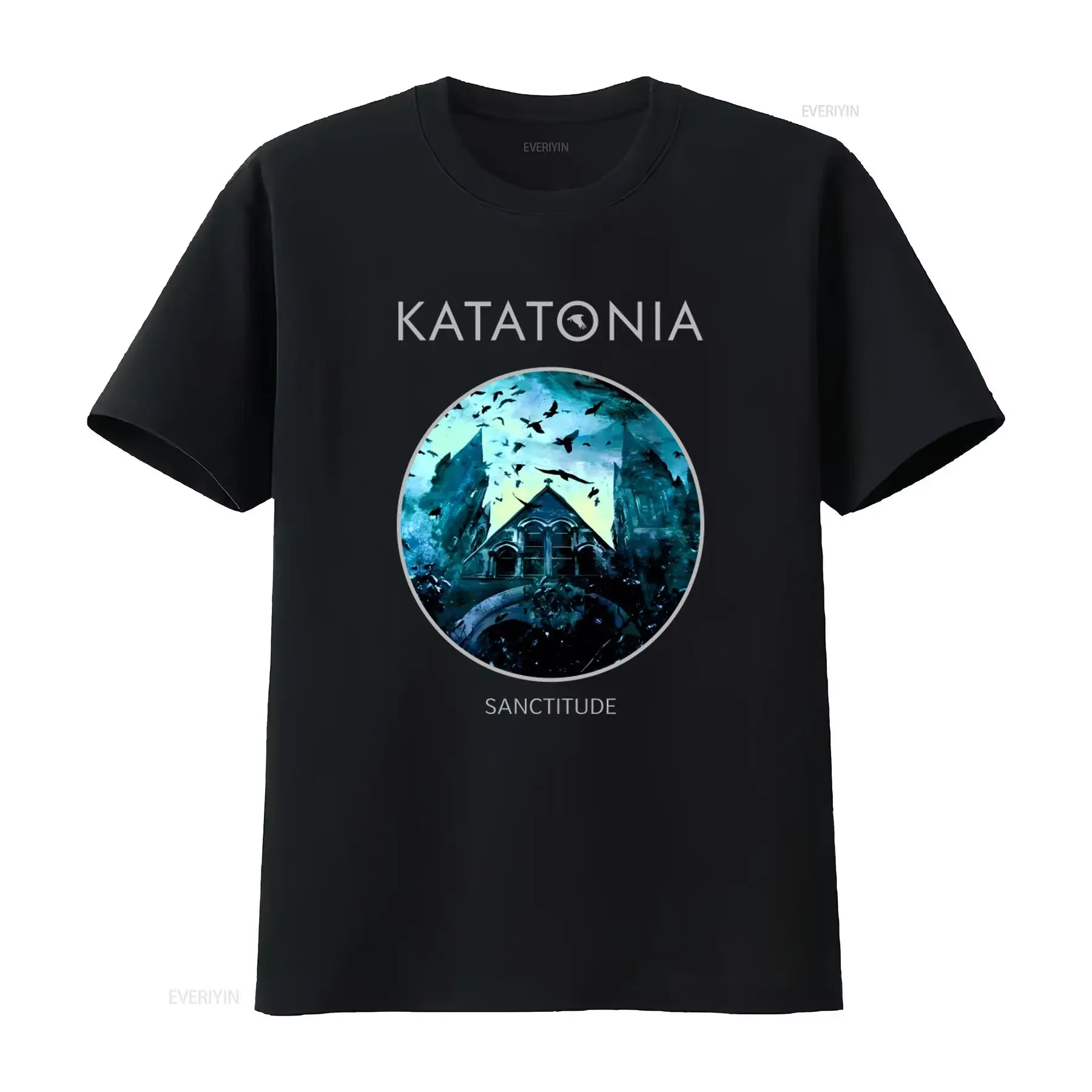 Katatonia Band T Shirt Progressive Rock Metal with Sanctitude Artwork Unique Gothic Design for Music Lovers vintage Washed