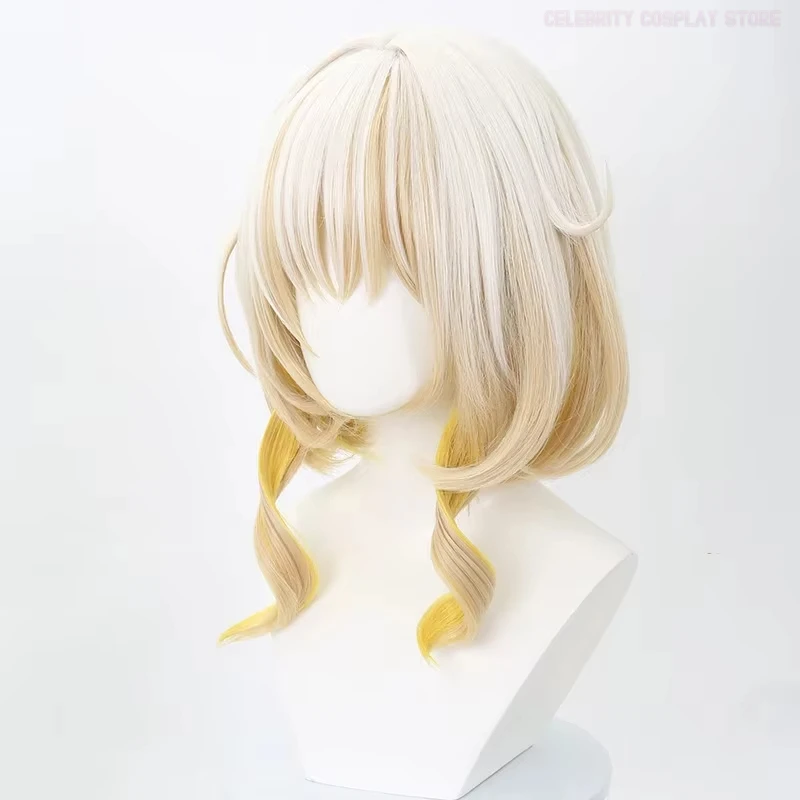 Nuovo gioco Honkai: Star Rail Aglaea Parrucca Cosplay Ragazza Sfumatura gialla Capelli ricci Parrucche sintetiche resistenti al calore Halloween Prop
