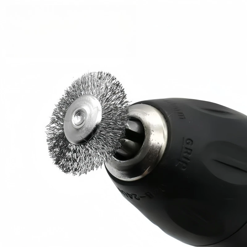 2.35mm Shank Jewelry Polishing Brushes - T-Shape Wire Brush Wheels (Steel & Copper) for Polishing & Cleaning